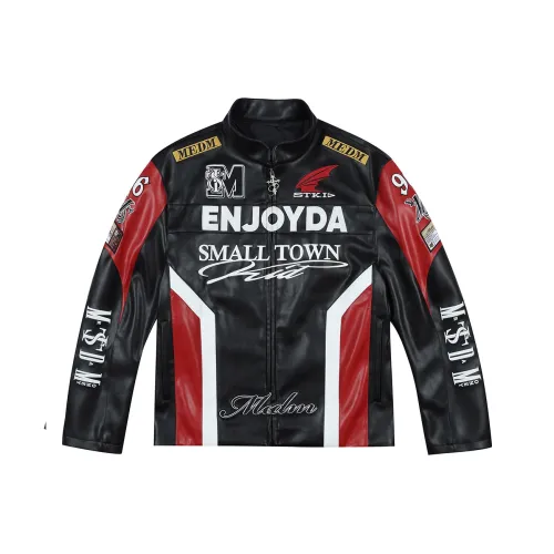 STK SMALL TOWN KID Куртки и Пальто Унисекс Черный Красный Пэчворк