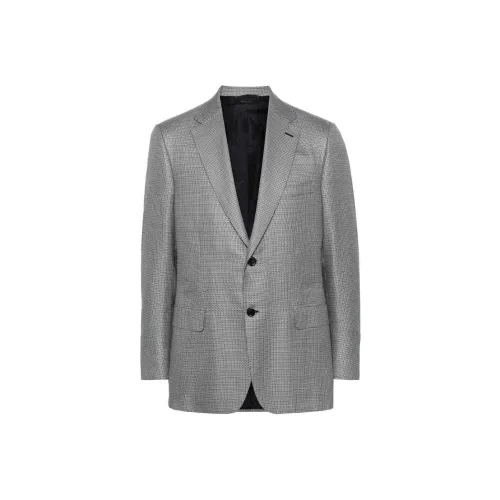 BRIONI SS24 Бизнес-костюм Пальто Мужской Синий