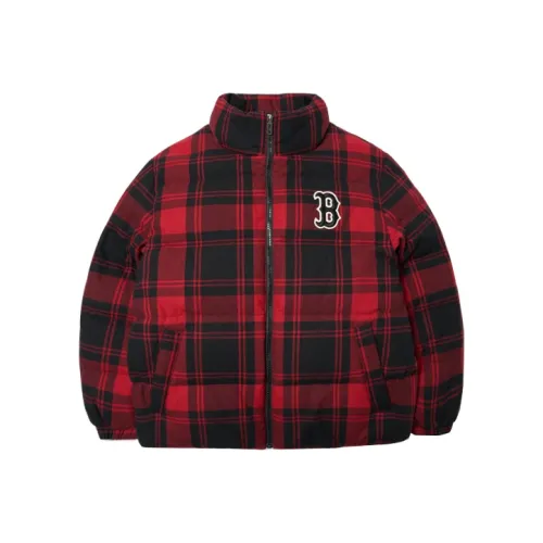 Mlb Base Logo Подкладочная ткань Логотип Пуховая куртка Унисекс Красный