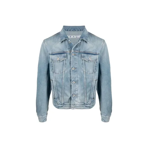 Off Белый SS21 Синий Мужские Джинсовые Куртки