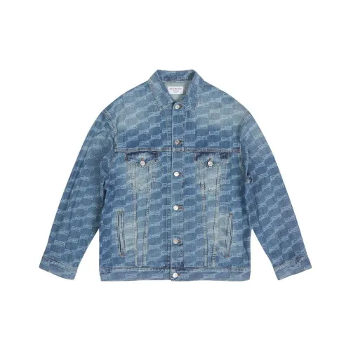 Balenciaga FW22 Denim Jacket Loose Fit Men's Blue Баленсиага FW22 Джинсовая куртка свободного кроя Мужская Синяя