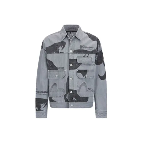 EVISU Серый Мужской Джинсовые Куртки