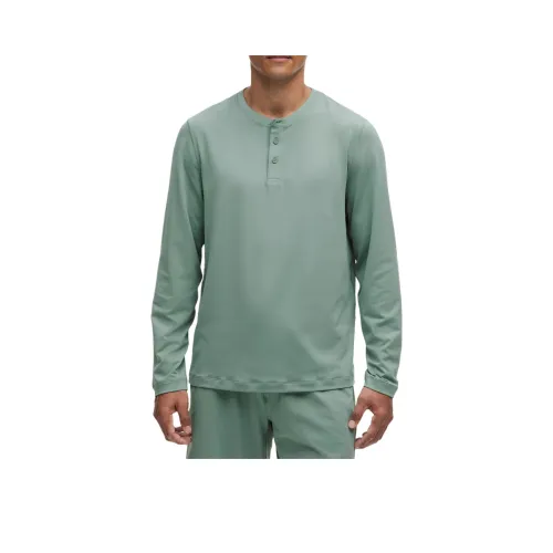 lululemon Мягкий трикотаж из жерси с длинными рукавами Henley мужской