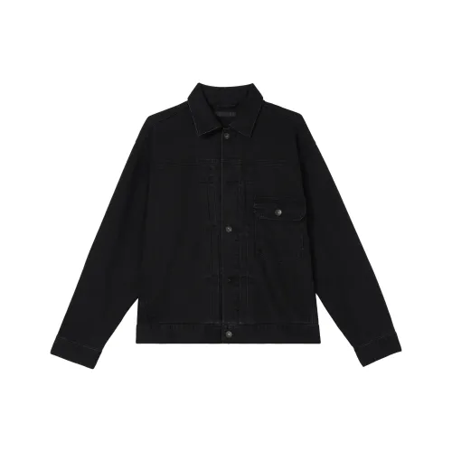 UNIQLO Темно-серый унисекс джинсовые куртки