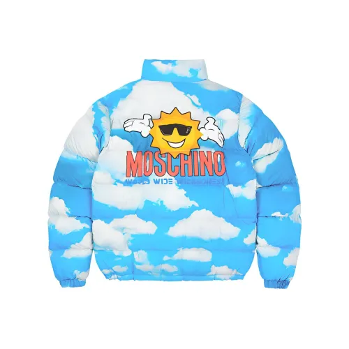 Дворцово-синие унисекс пуховики