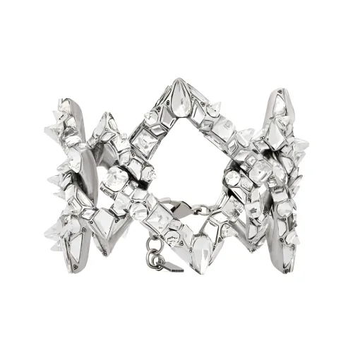 SAINT LAURENT Латунь Стекло Браслеты Женские Серебристый