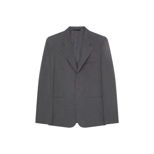 GIVENCHY SS24 Бизнес-костюм Пальто Мужской Средний Серый