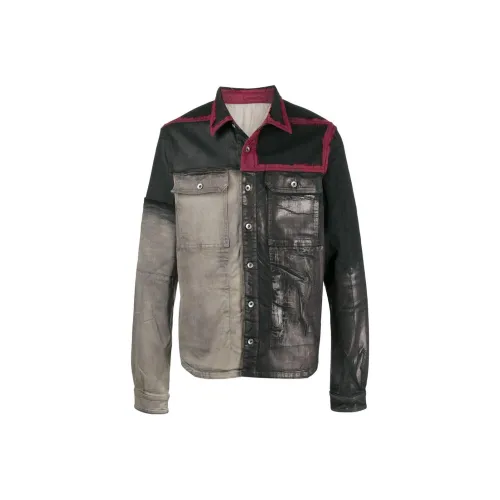 Rick Owens DRKSHDW Серый Мужской Джинсовые Куртки