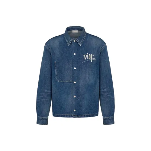 DIOR x Stussy Denim Jacket Men's Blue