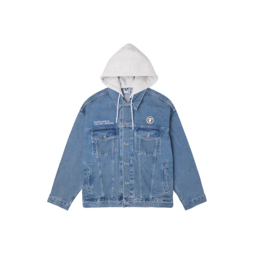 AAPE Синий BLX Мужские Джинсовые Куртки