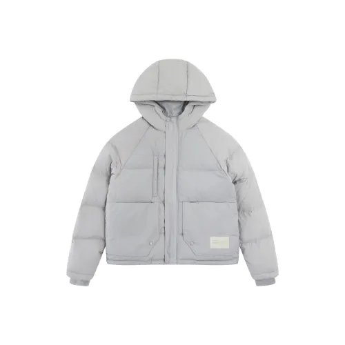 MITCHELL NESS Down Jacket Unisex Light Gray MITCHELL NESS Пуховик Унисекс Light Серый
