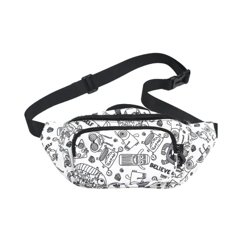 BUBM Нейлон Sling Bag Standard Unisex Black White