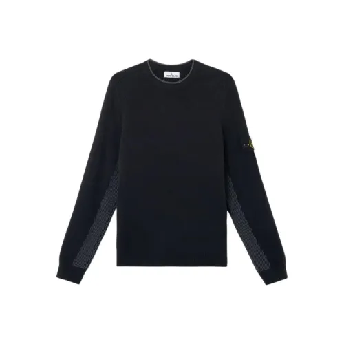 STONE ISLAND Черный Мужской Трикотаж