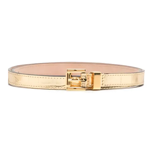 MICHAEL KORS Имитация Крокодила Застежка-липучка Кожаные ремни Женские Золото Ширина 1,5 см
