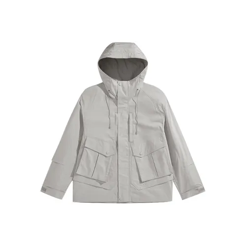 PEACEBIRD MEN Серый Белый 1 Свободный крой Мужские Куртки