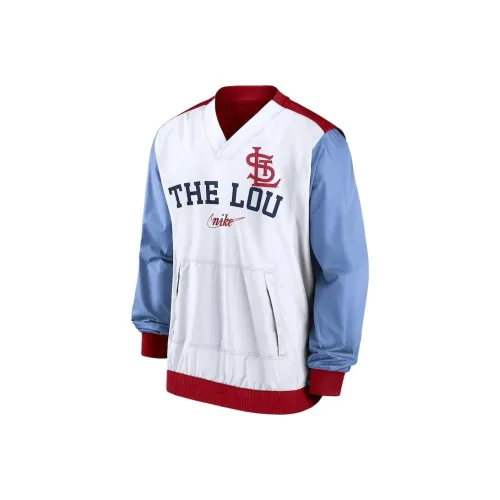 nike x MLB Rewind Warm Up Куртки Пальто St. Louis Cardinals Мужской Синий
