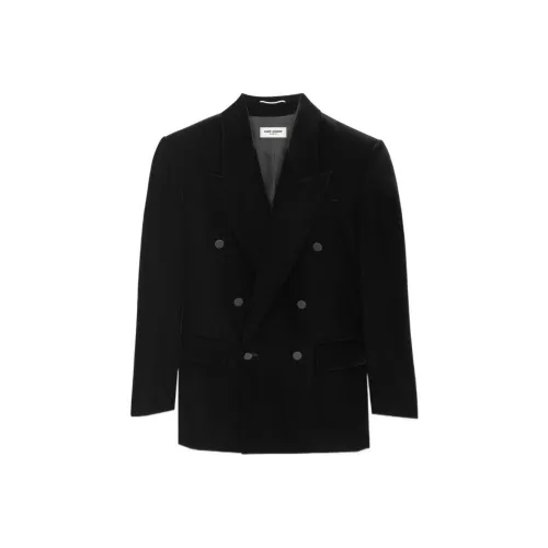 SAINT LAURENT FW23 Бизнес-костюм Пальто Мужской Черный