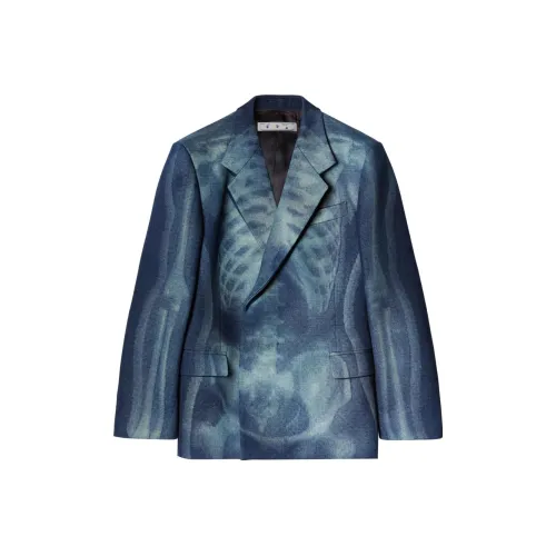 Off Белый Off White SS23 Fashion Show Collection Синий Мужской Деловые костюмы