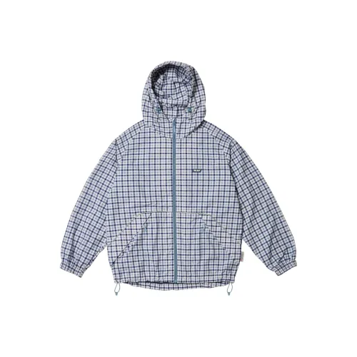 PALACE SS24 LIGHTER Shell Куртка Куртки Пальто Унисекс Сине-белая клетка