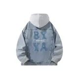 Винтажный синий с капюшоном