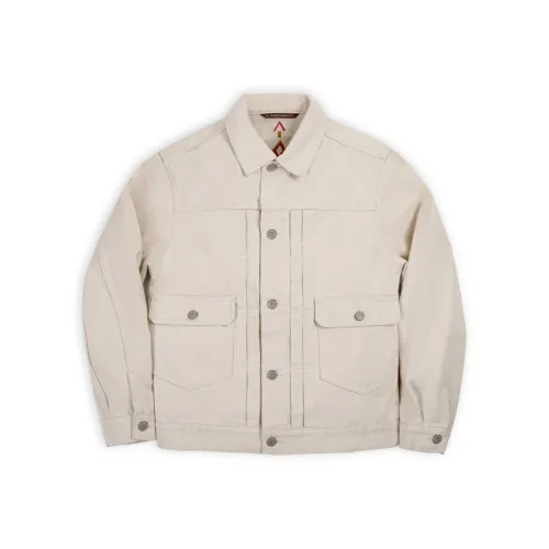 MADEN WORKWEAR Collection Джинсовая куртка Мужская Экрю