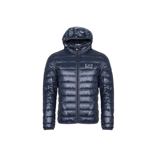 EMPORIO ARMANI EA7 Пуховик Зимний Мужской Темно-синий
