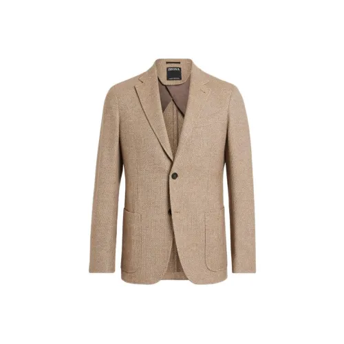 Ermenegildo Zegna CAMEL Мужские Деловые Костюмы