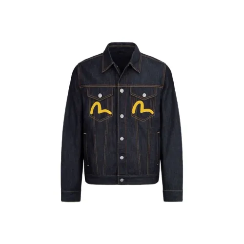 EVISU Черные Мужские Джинсовые Куртки