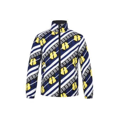 BOINIGAN VANITA Буква Воротник-стойка Пуховик Мужской С принтом Синий