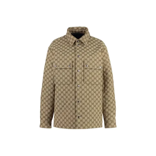 GUCCI SS24 Куртки и Пальто Мужской Коричневый
