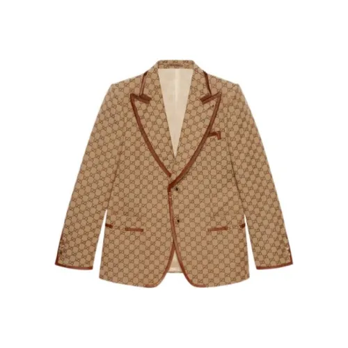 GUCCI Бизнес-костюм Пальто Мужской Бежевый