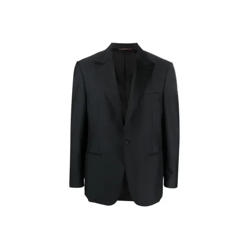 Canali Бизнес-костюм Пальто Мужской Черный