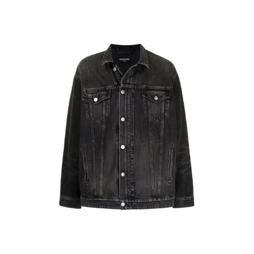 Balenciaga FW21 Denim Jacket Men's Black