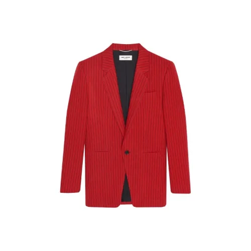 SAINT LAURENT Бизнес-костюм пальто мужской красного цвета