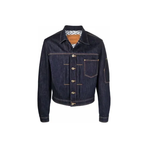 VERSACE Denim Jacket Men's Blue