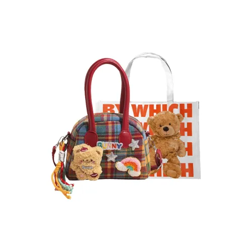 Bywhich Шерстяной Бостон Сумка Через плечо Одно плечо Сумка Женская Красная