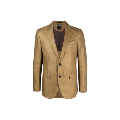 Ermenegildo Zegna Желтый Мужской Деловой Костюм