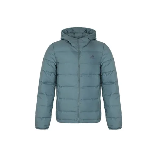 Adidas Пуховик Мужской Темный Павлиний Зеленый