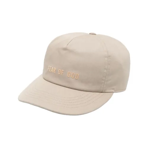Fear Of God Essentials Хлопковые кепки Мужские Бежевые