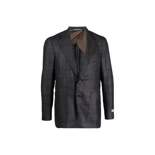 Canali Бизнес-костюм Пальто Мужской Полуночный Синий