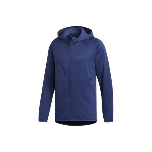 Adidas Freelift DAILY 3 Stripes Hoodie Куртки Пальто Мужской Синий