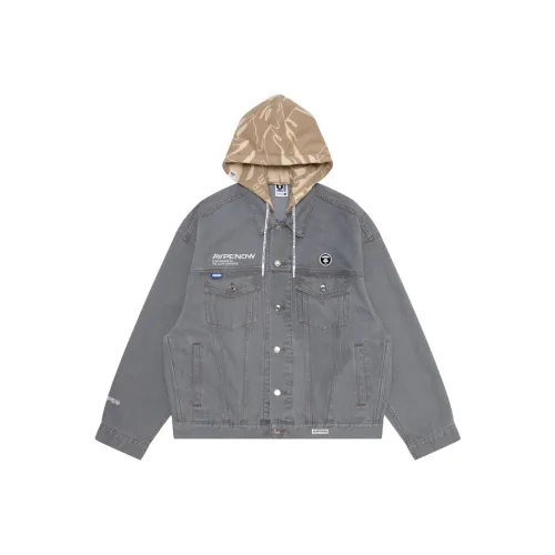 AAPE Серый GYL Мужские Джинсовые Куртки
