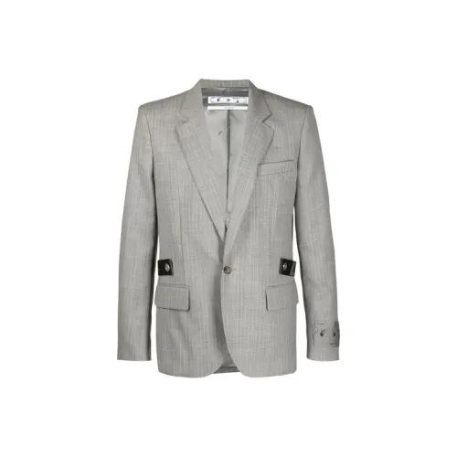 Off Белый SS21 Серый Мужской Деловые костюмы