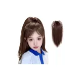 Водопад Half-Конский хвост-Улучшенный Заколка-краб-Темно-кофейный