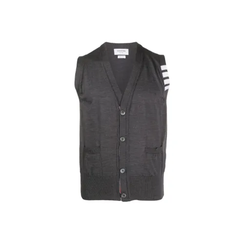 THOM BROWNE Темно-серый Мужской жилет