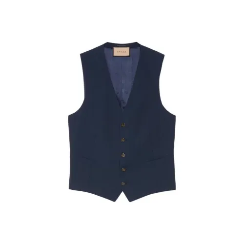 GUCCI Темно-синий Мужские жилеты