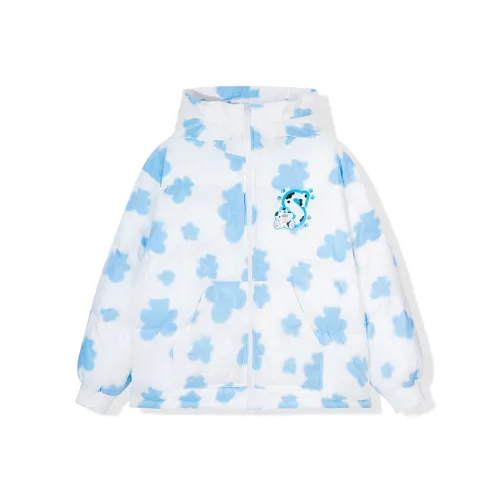 SENCE LA Cartoon Animal Узор Ручная Рисовка С капюшоном Свободный крой Пуховая куртка Унисекс