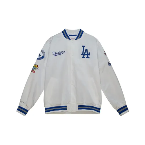 MITCHELL NESS Куртка Мужская Белая и Синяя Атрибут Снапшот Синхронизированный Заголовок Предварительный