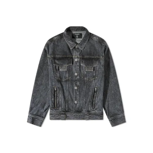 BALMAIN Черные Мужские Джинсовые Куртки