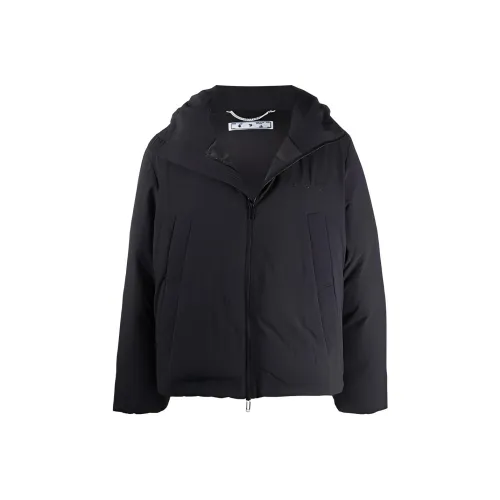 Off Белый FW21 Черный Мужской Пуховик